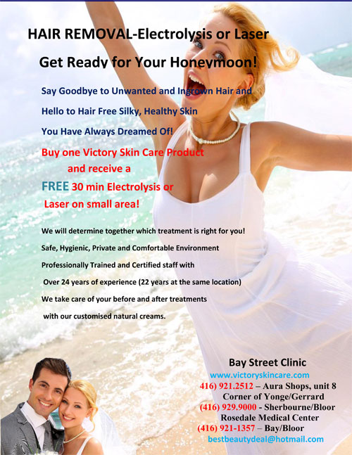 Services for bridal hair removal brochure